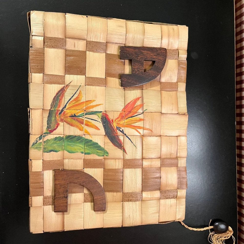Vintage Straw Clutch 1940s Hawaii